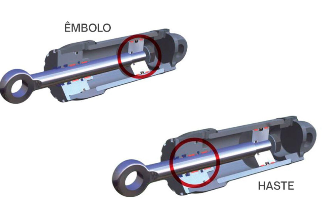 Qual a diferença entre vedações de êmbolo e haste?
